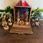 Nativity Set in Banana Fibre Box