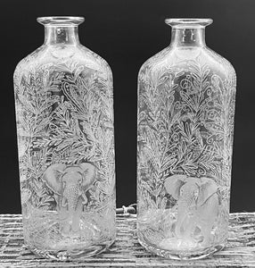 Bottles, Engraved with Hidden Elephant