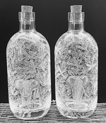 Bottles, Engraved with Hidden Elephant