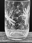 Vase, Engraved Dragonfly