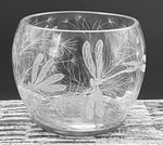 Vase, Engraved Dragonfly