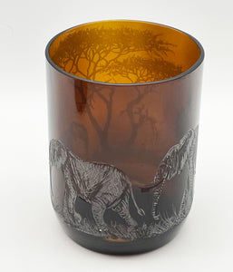 Storm Lantern Extra Large, Engraved with Elephant Family