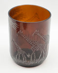 Storm Lantern Extra Large, Engraved with Giraffe Family