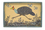 Naive Art Tray - Large - Guinea Fowl