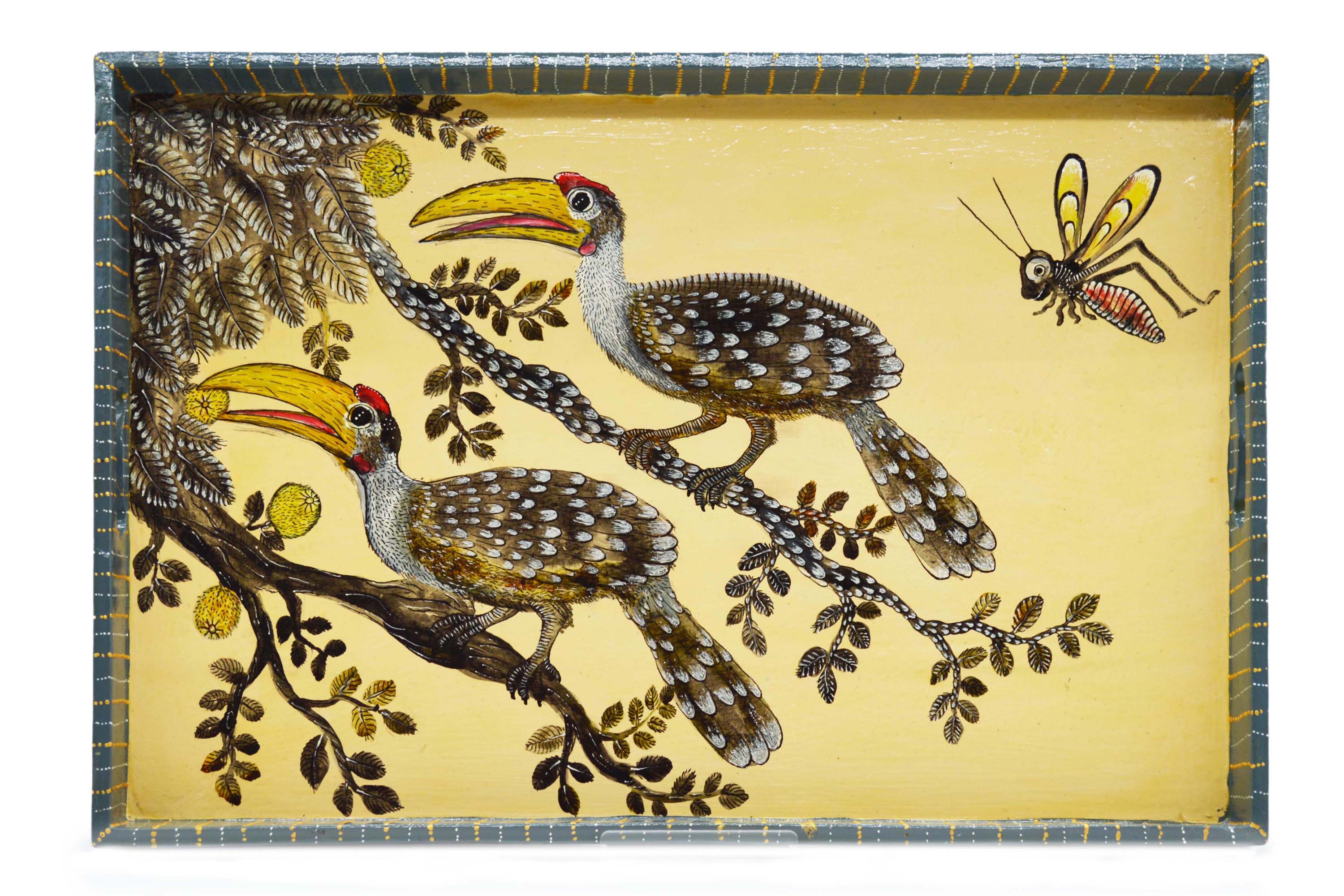 Naive Art Tray - Ex Large - Hornbill